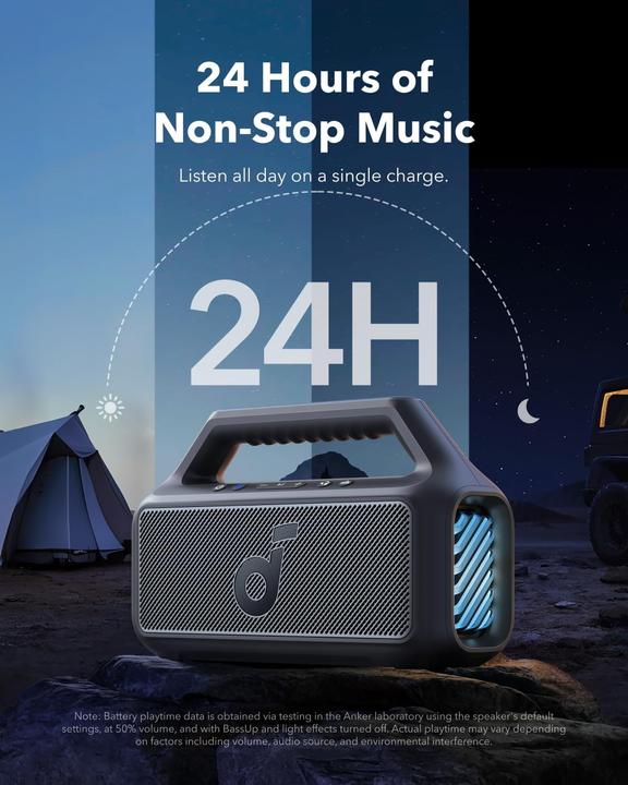 Actual product image soundcore Boom 2 (24 h, Rechargeable battery operated)