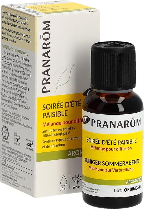 Actual product image Pranarom AROMAPIC - Duftöl-Mischung "Friedlicher Sommerabend" Bio (Body milk, 30 ml)