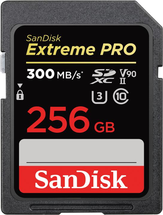 SanDisk Extreme Pro (256 GB, SDXC, U3, UHS-II)