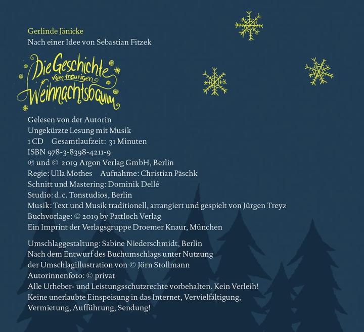Actual product image The story of the sad Christmas tree (Gerlinde Jänicke, Sebastian Fitzek, German)