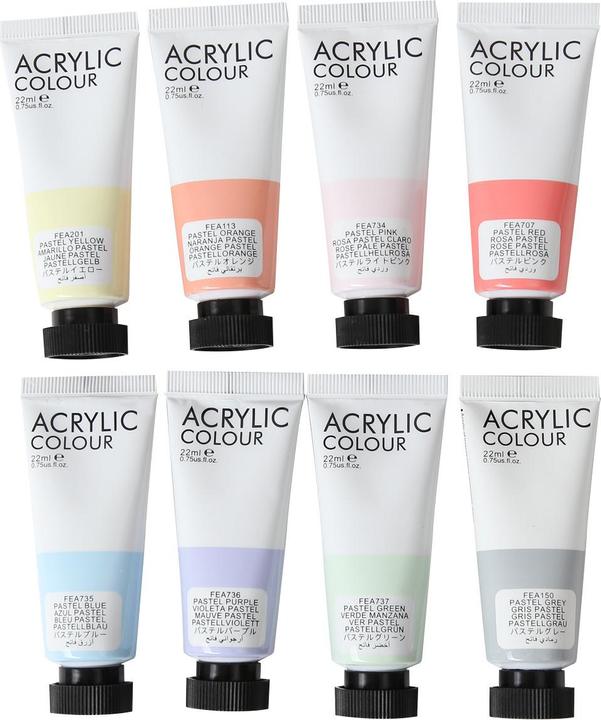 Actual product image I Am Creative Basic acrylic set (Colored, Pastel, 176 ml)