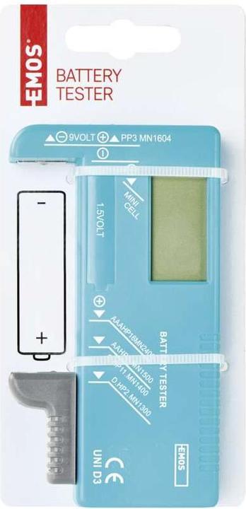 Image du produit Emos Testeur de piles AA, AAA, C, D, 9V, piles bouton