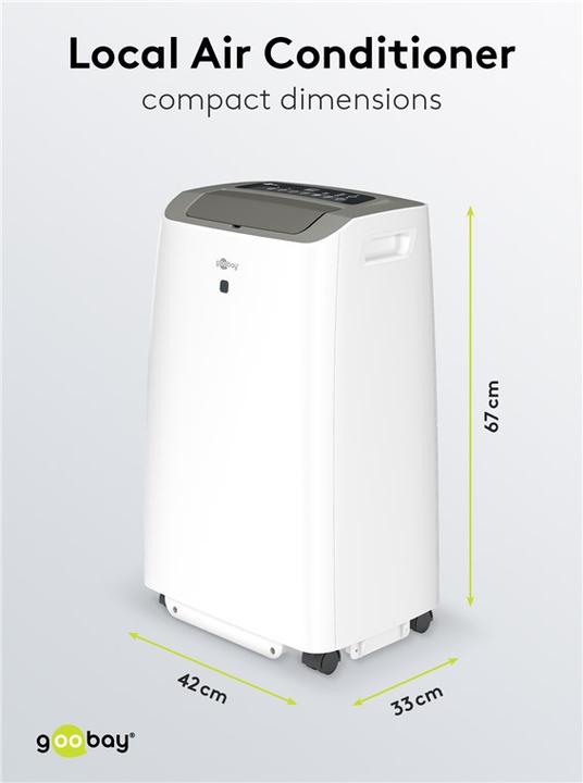 Actual product image Goobay Local Air Conditioner 9000 BTU/2600 W with Remote Control and Timer (20 m², 9000 BTU/h)