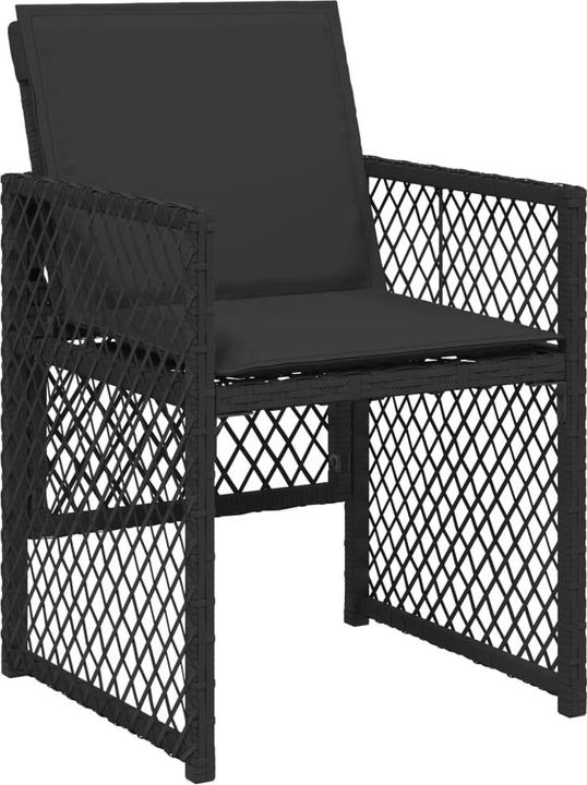 Produktbild VidaXL Gartenmöbel Essgruppe Gartengarnitur Sitzgruppe 17tlg Schwarz Poly Rattan (330 cm)