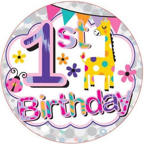 Produktbild Kaleidoscope Giraffe 1. Geburtstag Abzeichen