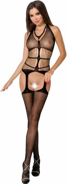 Passion Woman Bs049 Bodystocking - Black One Size (One size)