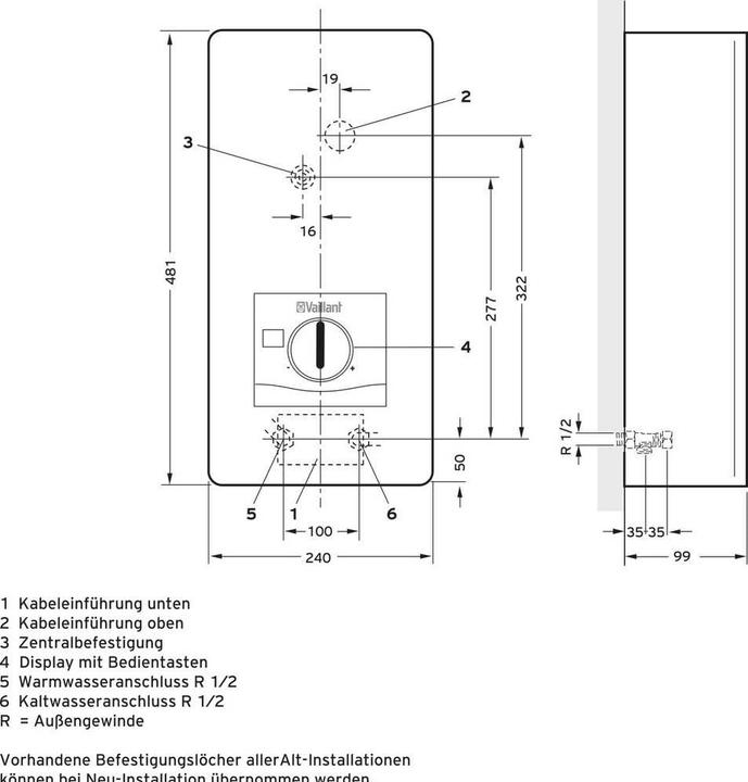 Produktbild Vaillant Elektro-Durchlauferhitzer