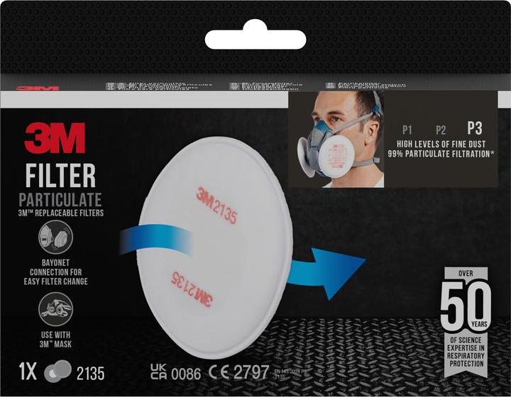 Image du produit 3M Filtre à particules (Masque de protection respiratoire Filtre de rechange)