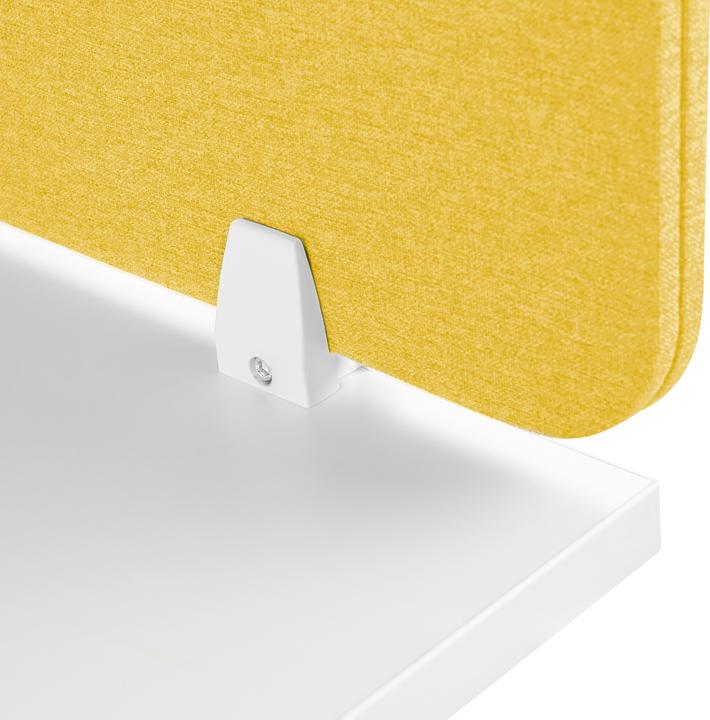 Image du produit Beliani Cloison de bureau jaune moutarde 130 x 40 cm WALLY