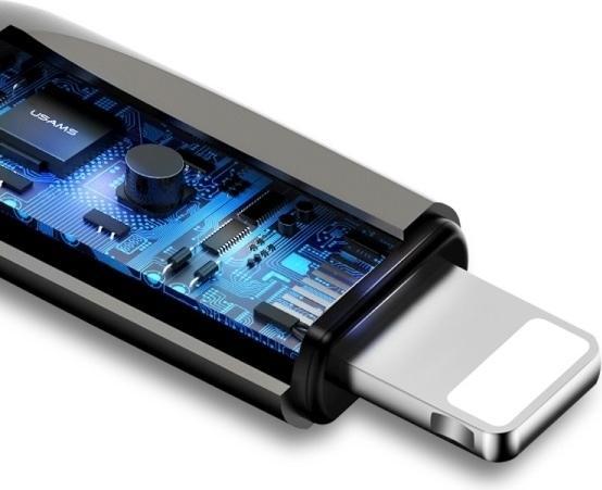 Immagine prodotto Usams Cavo USB USB-A - Lightning 1,9 m nero (IPYSUSB201) (1.90 m, USB 3.0)
