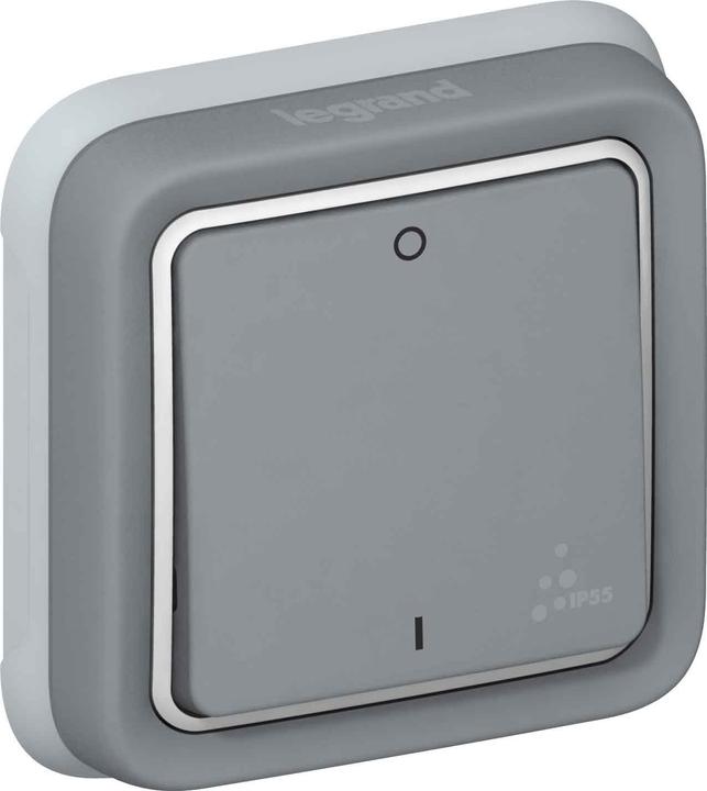 Image du produit Legrand Plexo55 Interrupteur modulaire 2 pôles pour locaux humides gris 069530