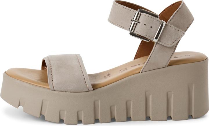 Taupe suede