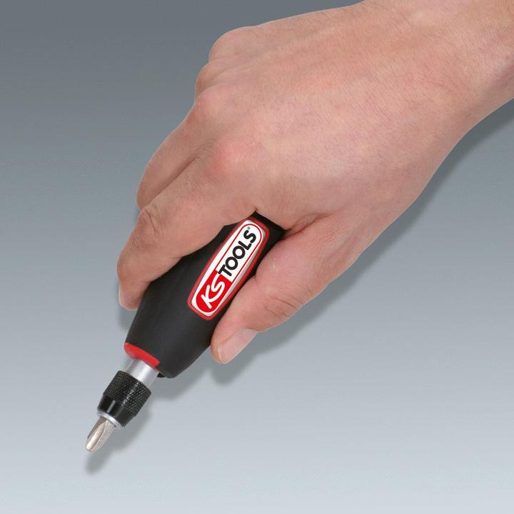 Actual product image KS Tools 1/4 T-handle ratchet bit screwdriver. 7 pcs.