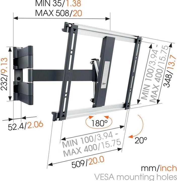Actual product image Vogels Thin 445 (Wall, 55", 18 kg)