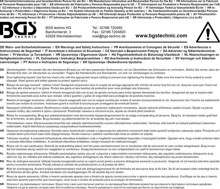 Produktbild BGS Steckschlüssel-Einsatz Sechskant, tief Antrieb Innenvierkant 6,3 mm (1/4") SW 14 mm (14 mm)