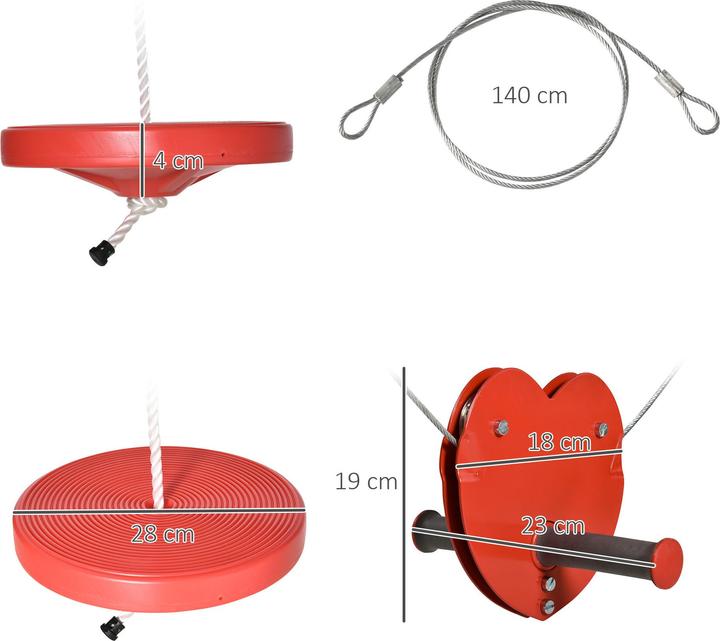 Image du produit Outsunny Kit tyrolienne avec longueur de corde réglable