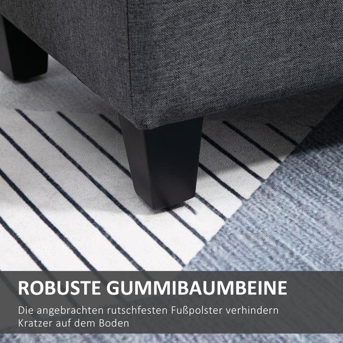 Actual product image Swisshandel24 Bench Upholstered bench with storage space Chest bench Hallway Bedroom Living room Linen-like (100 cm)