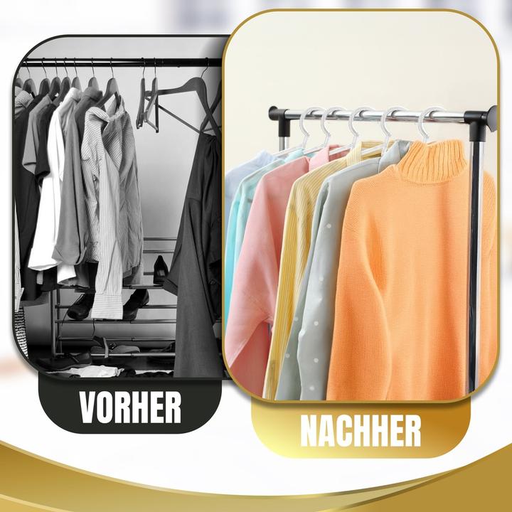 Actual product image DecoBella Set of 6 plastic clothes hangers - Transparent, robust and space-saving (6 x)