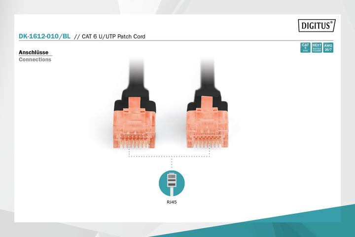 Actual product image Digitus Network cable (U/UTP, CAT6, 1 m)