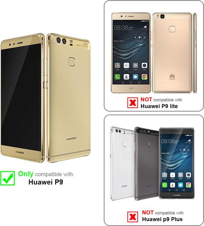 Actual product image Cadorabo Book with 3 card slots cover (Huawei P9)