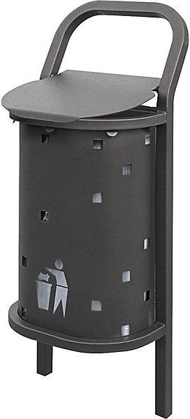 SPL Corbeille à déchets d'extérieur CONVI®, capacité 50 l, gris. (50 l)