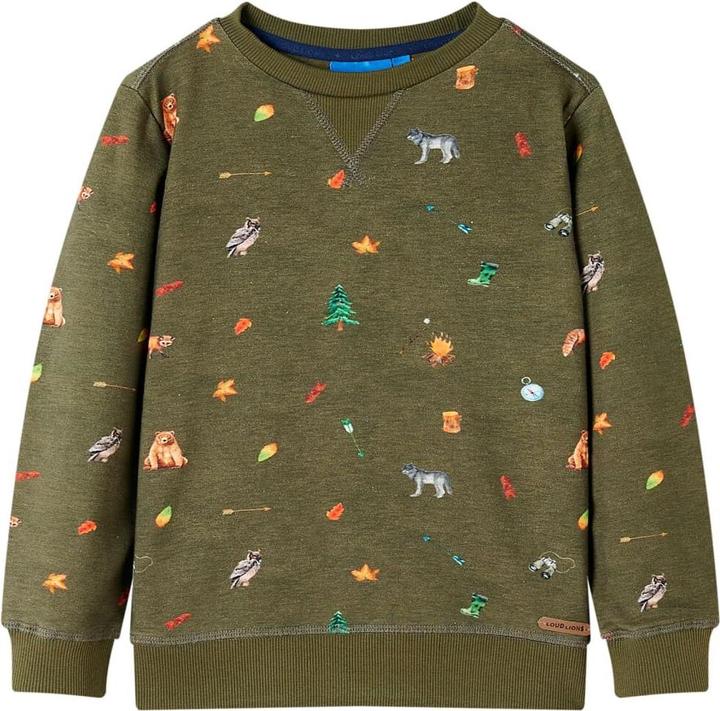 Image du produit VidaXL Sweat-shirt enfant kaki 140,Composition : 95% coton. 5 (140)