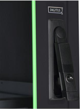 Produktbild Digitus Netzwerkschrank Basic 48,3cm 19Zoll 42HE schwarz 8/8 H2035mmxB800mmxT800mm mit Glastuer ohne Mont... (42 HE, 19 Zoll Rack)