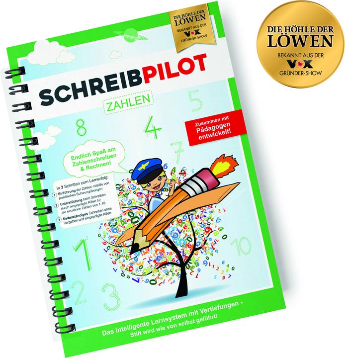 Actual product image Die Höhle der Löwen Writing athlete writing aid exercise book numbers DIN-A4 (A4, Dotted)