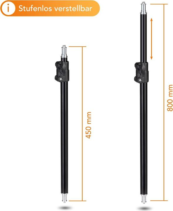 Actual product image Walimex pro pro 23090 floor lamp tripod BL-K + center column (150 cm, 15 kg)