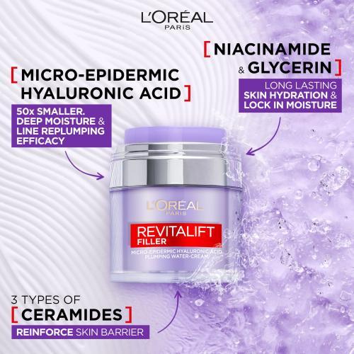 Produktbild L'Oréal Paris Revitalift Filler HA Plumping Water-Cream (50 ml, Tagescreme)