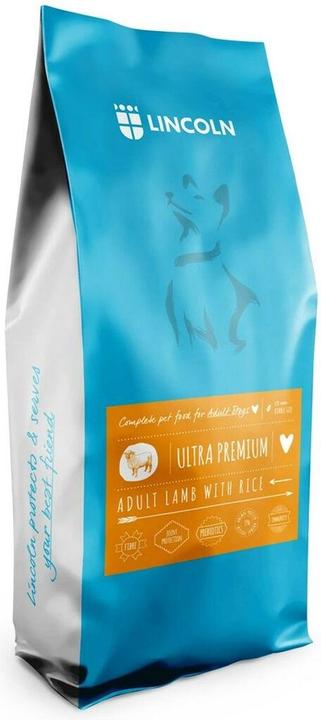 Immagine prodotto Lincoln Ultra premium Agnello di taglia media e grande con riso - cibo secco per cani - 12 kg (12000 g)