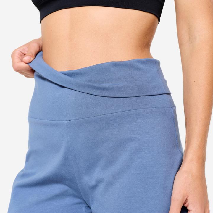 Immagine prodotto Kimjaly Yoga Caprihose Damen hoher Bund - kometenblau (XXL)