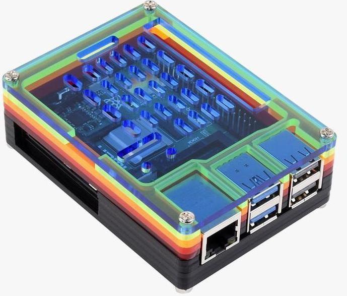 Raspberry Pi EB84465 - Rainbow acrylic case for 5 - 26079