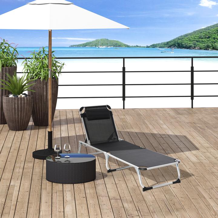 Produktbild Outsunny Gartenliege 5-stufig verstellbar (80 cm)