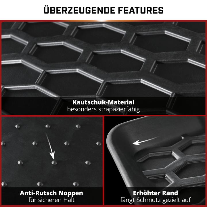 Actual product image Walser Rubber mats suitable for Kia Sportage V 2021-Today, Hyundai Tucson 2020-Today (2 front mats + 2 rear mats)