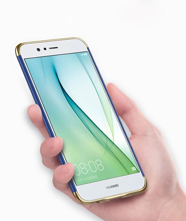 Produktbild König Design Handy Hülle Schutz Case für Huawei Nova 2 Plus Bumper 3 in 1 Cover Chrom Schwarz (Huawei Nova 2 Plus)