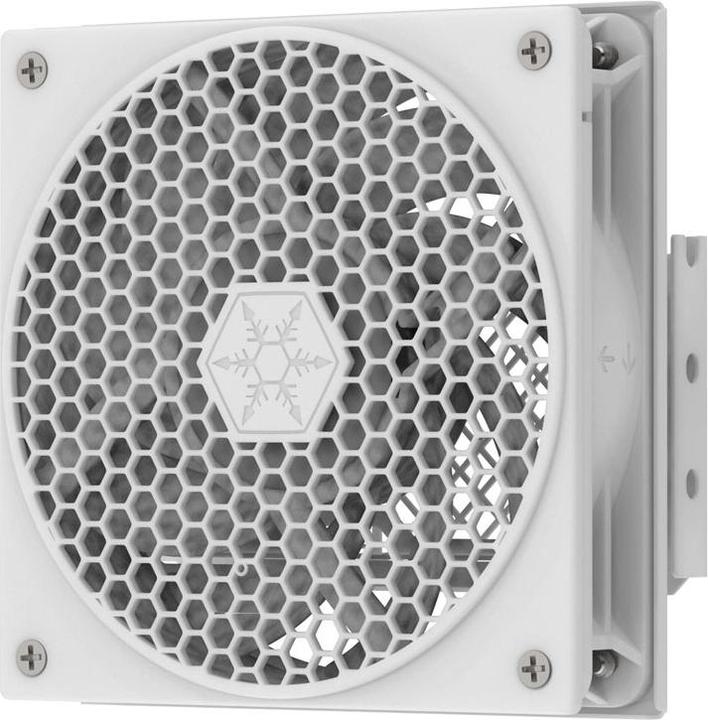 Produktbild Silverstone SST-FDP02W - External cooling fan adapter bracket, incl. 120mm fan, white (127 mm, 1 x)