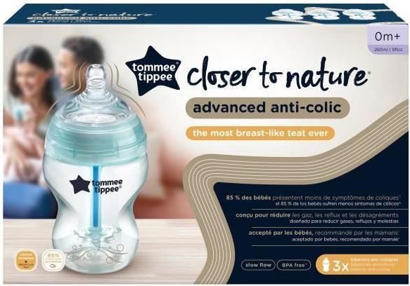 Produktbild Tommee Tippee TOMMEE TIPPE Flasche ADVANCED ANTI-COLIC, 260 ml, 3 Stk., 422746 (260 ml)
