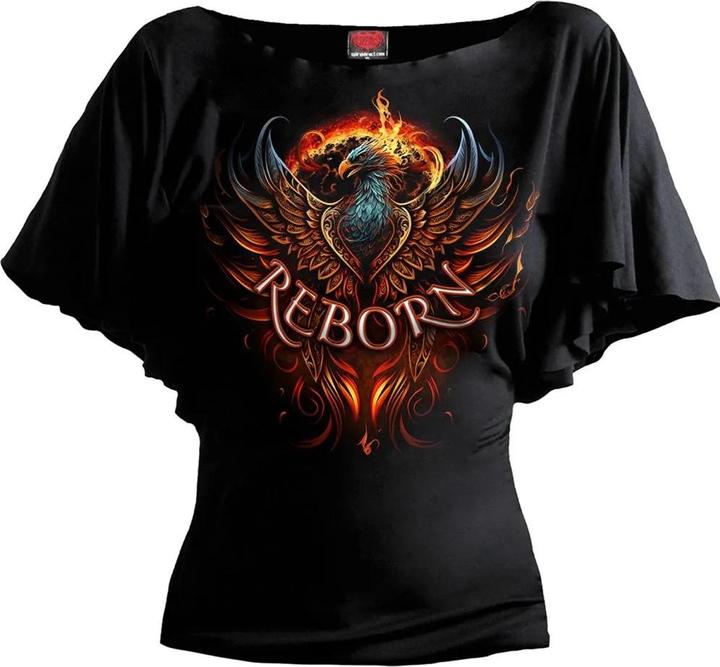 Immagine prodotto Spiral Ashes Reborn Top Manica a Pipistrello Donna (3XL)