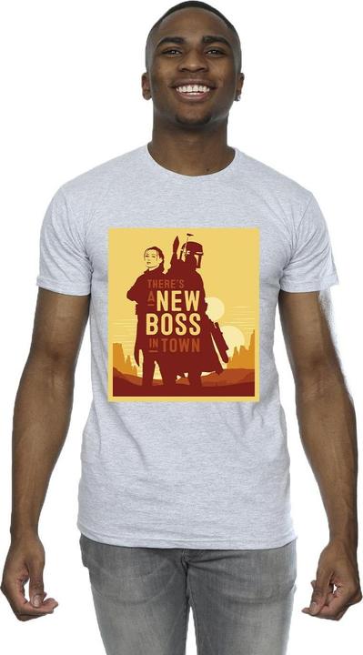 Immagine prodotto Star Wars The Book Of Boba Fett New Boss Sun Silhouette Maglietta Uomo (M)