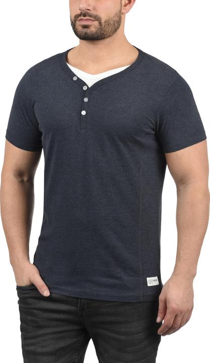 Image du produit Solid Dorian T-shirt À Manches Courtes Pour Homme Avec Col Grandad (XL)