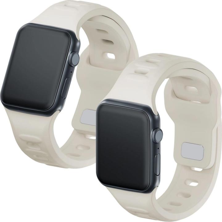 Produktbild 3MK Silicone Watch Strap beżowy/beige dla Apple Watch 38/40/41mm (Silikon, Edelstahl)