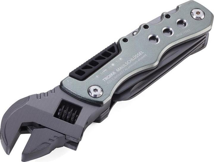 Troika MAULSCHLÜSSEL Multi-tool with 12 functions, matt grey (12 Funktionen)
