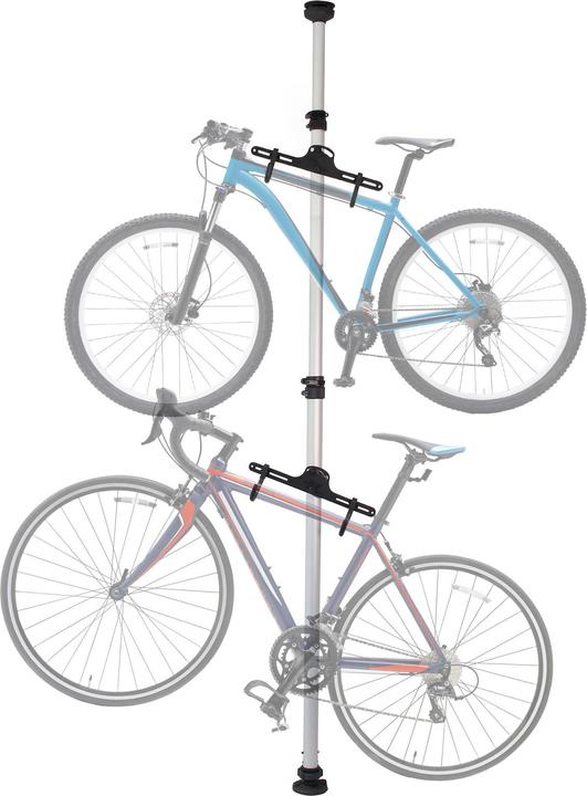 Produktbild Wiltec Teleskop Fahrradhalterung 2 Fahrräder 160-340cm 40kg Hängesystem Ständer