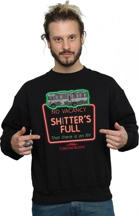 Actual product image National Lampoon´s Vacation Mens Greyscale No Vacancy Sweatshirt (S)