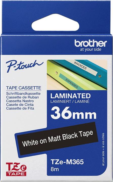 Actual product image Brother TZe-M365 Matt (3.60 cm, Black)