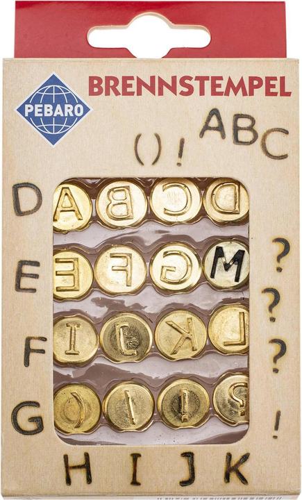 Actual product image Glorex Branding iron letters A-L 16 pieces