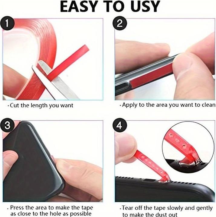 Immagine prodotto PhoneLook Rullo a nastro universale per pulire le connessioni dello smartphone e rimuovere la polvere
