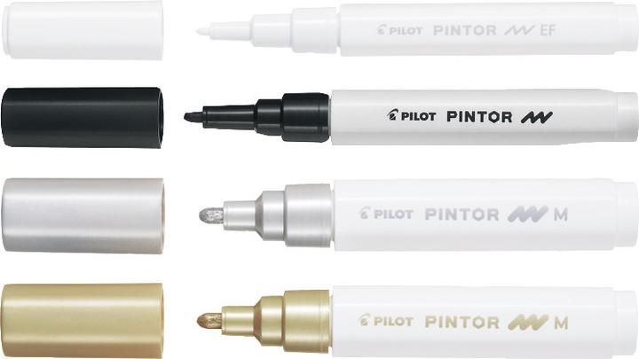 Immagine prodotto Pilot Pintor Medium Essentials Set di 4 (Multicolore, 1.40 mm, 4 x)