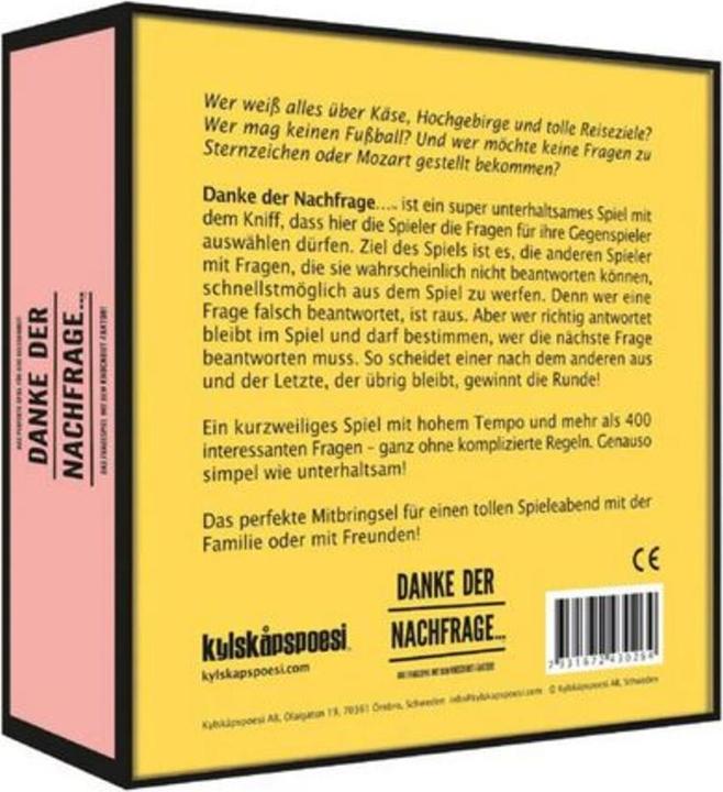 Nutritional values and ingredients Thanks for asking... (German)